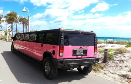 Vero Beach Black/Pink Hummer Limo 